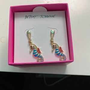 Betsy Johnson seahorse earrings